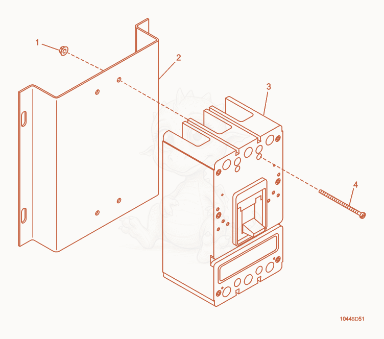 Exploded parts diagram of the Circuit Breaker cpl. of a Wacker Neuson G125, with numbered balloons