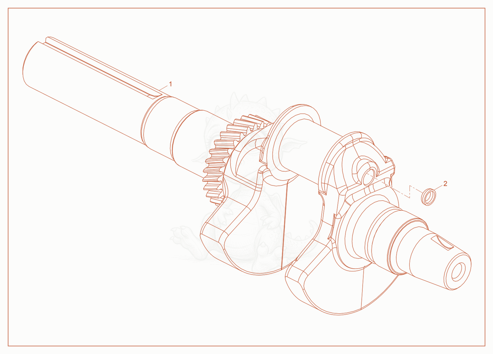 Exploded parts diagram of the Crankshaft, Piston SP of a Wacker Neuson SM60, with numbered balloons