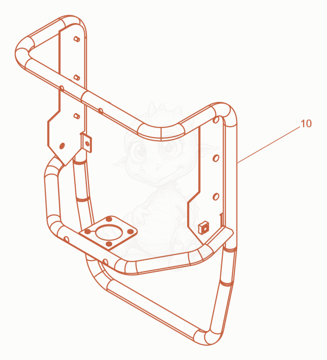 Exploded parts diagram of the battery holder of a Wacker Neuson ACBE, with numbered balloons