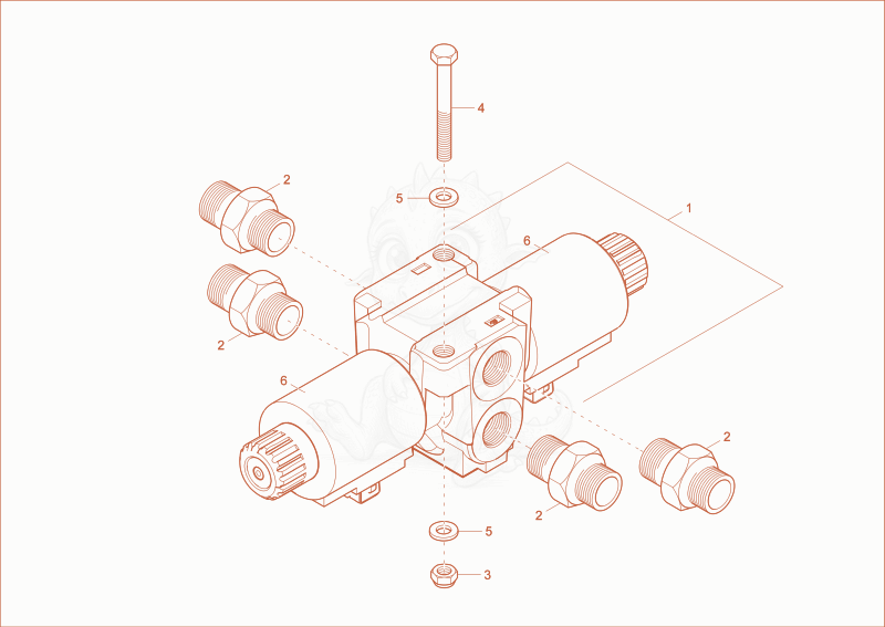 Exploded parts diagram of the VALVE of a Wacker Neuson DV90, with numbered balloons