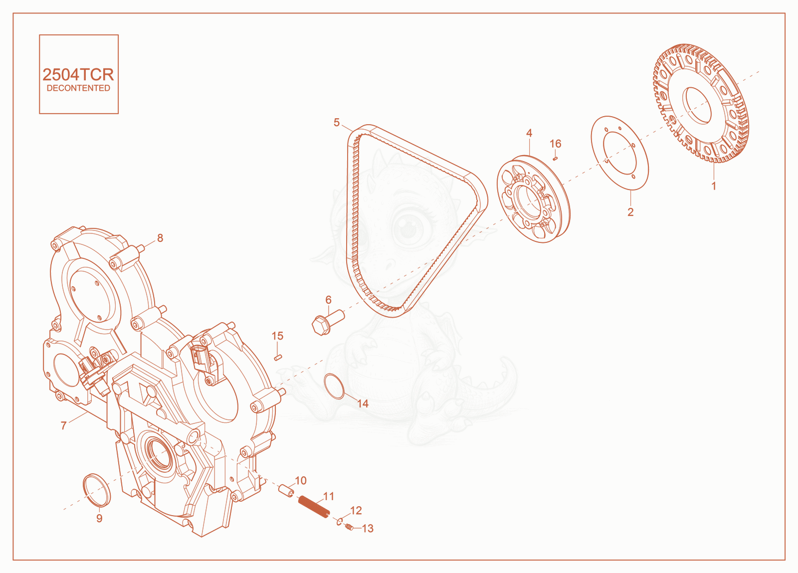 Exploded parts diagram of the Belt of a Wacker Neuson ST28(S05-5), with numbered balloons