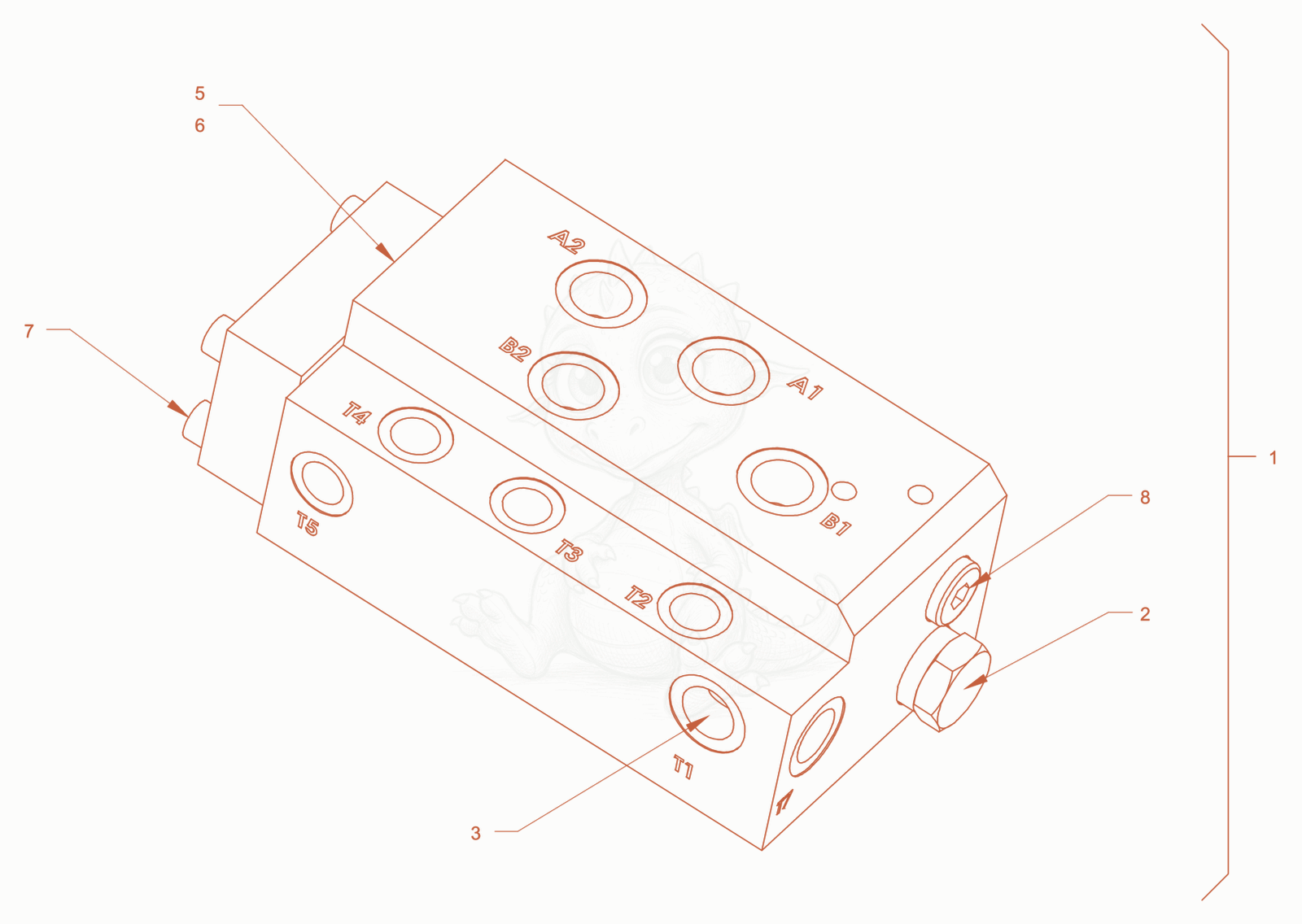 Exploded parts diagram of the collective block of a Wacker Neuson RD28-120DPF, with numbered balloons