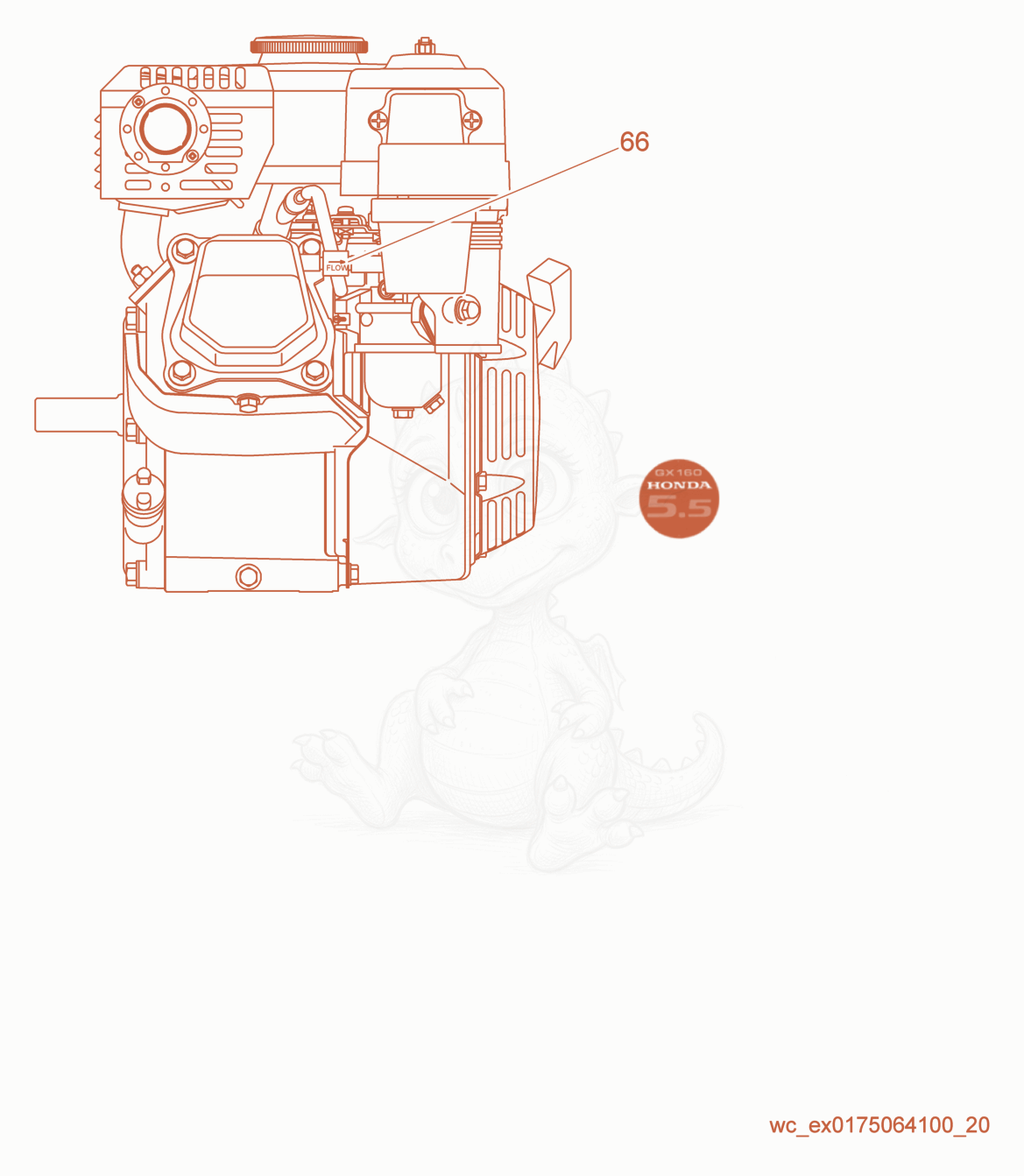 Exploded parts diagram of the Wacker Modifications of a Wacker Neuson CT24-4A, with numbered balloons
