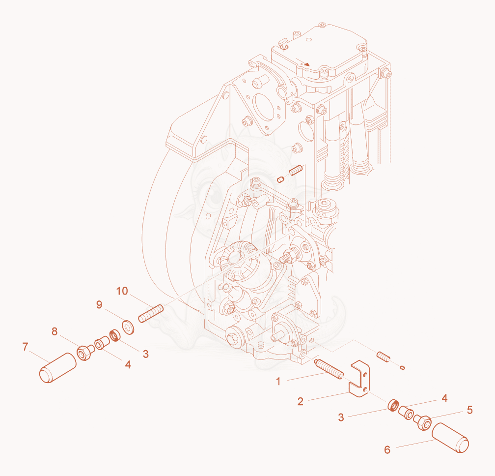 Exploded parts diagram of the EPA of a Wacker Neuson DPU6055, with numbered balloons
