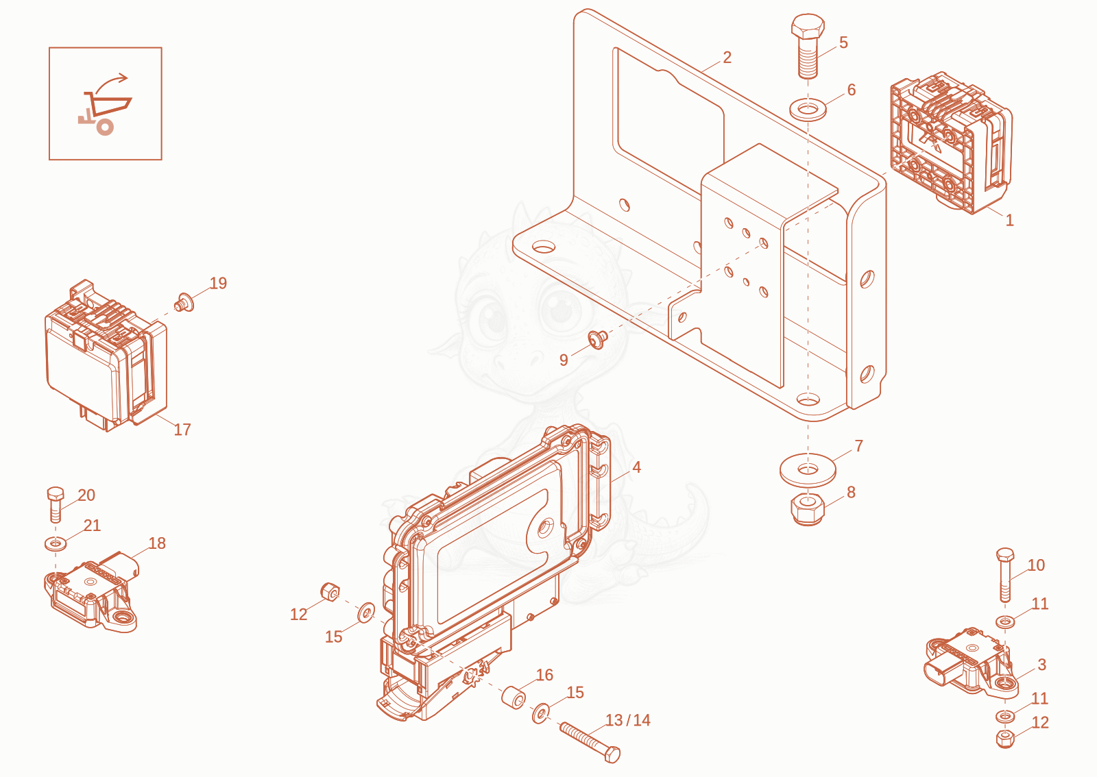 Exploded parts diagram of the device ASC (Option) of a Wacker Neuson DV60-2, with numbered balloons