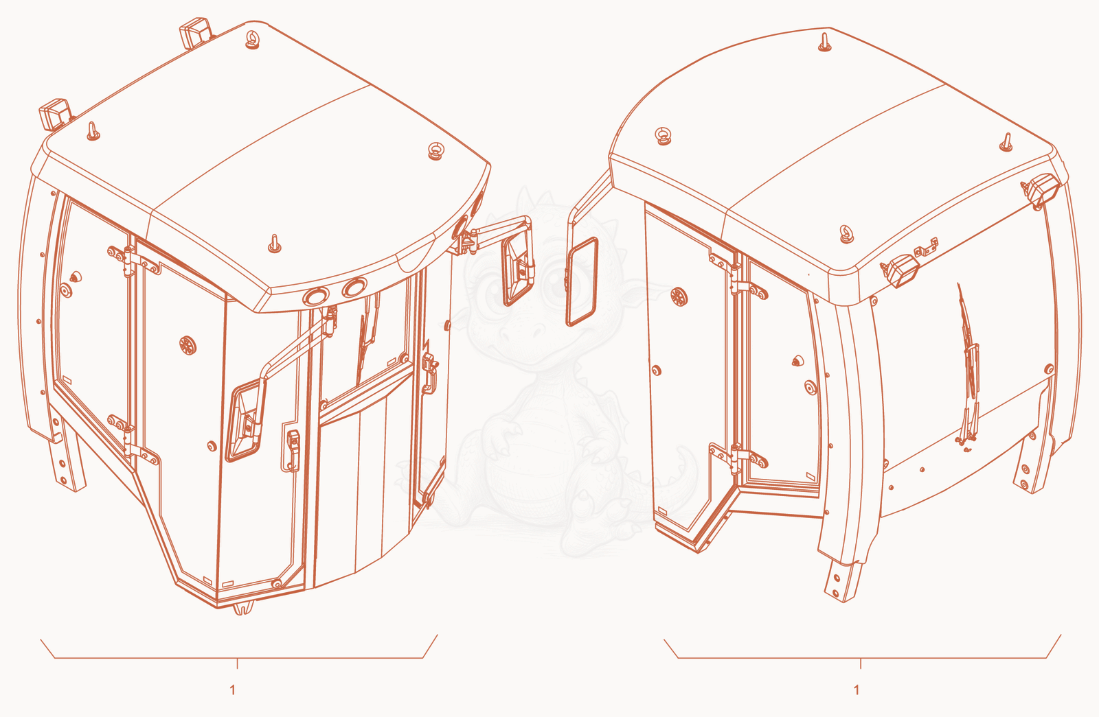Exploded parts diagram of the Driver'S Cabin of a Wacker Neuson RD45-140.3, with numbered balloons