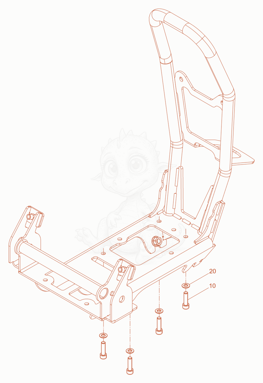 Exploded parts diagram of the without supplementary1030 / 1550 APS of a Wacker Neuson APS1030WE, with numbered balloons