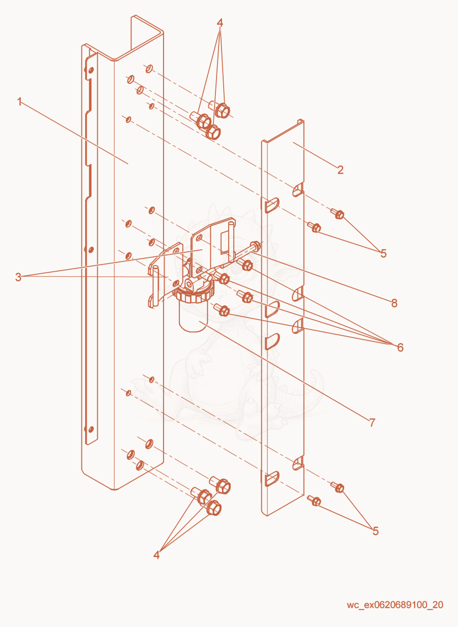 Exploded parts diagram of the Filter cpl. of a Wacker Neuson G14, with numbered balloons