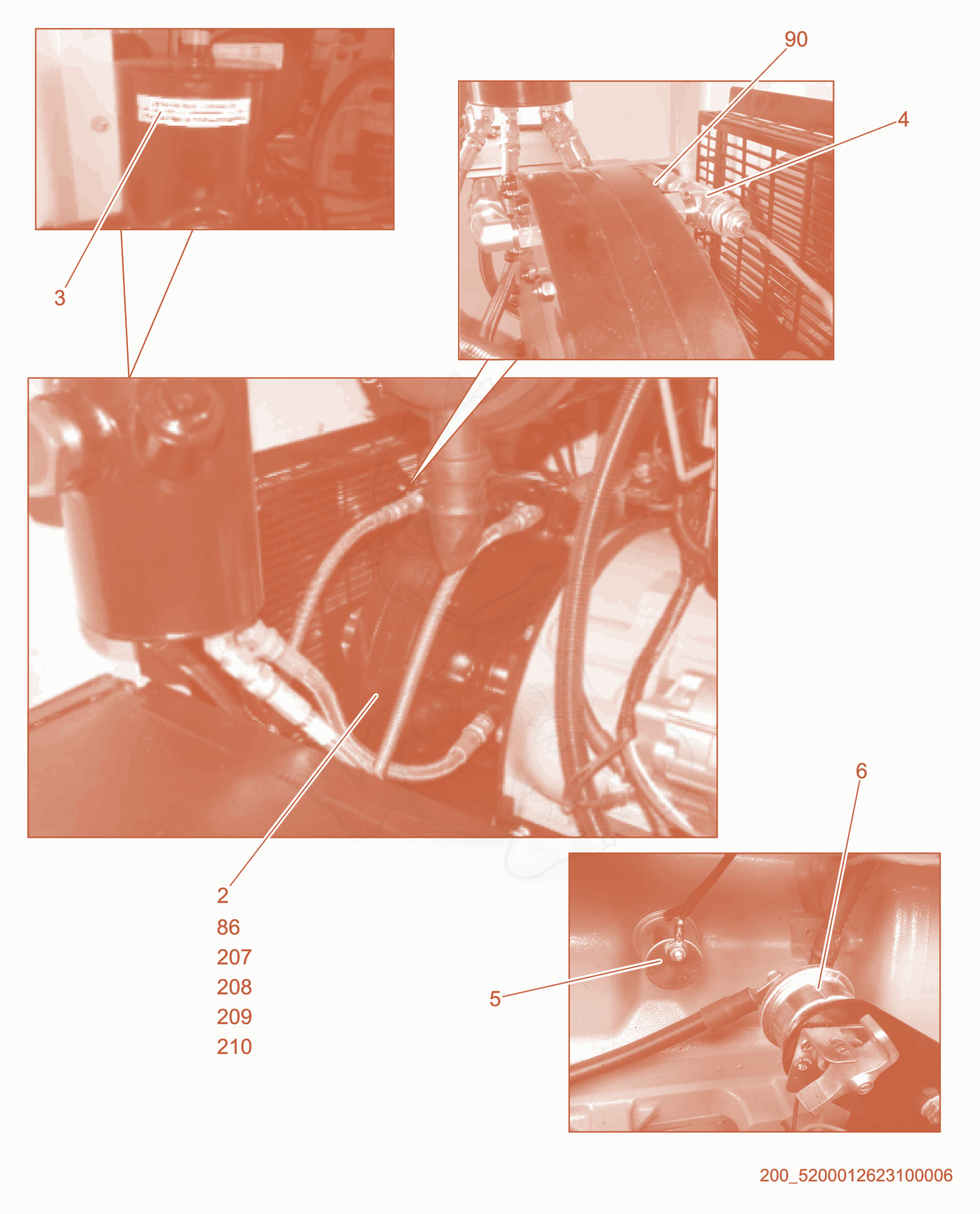 Exploded parts diagram of the Heat Plate cpl. of a Wacker Neuson HIF1200, with numbered balloons