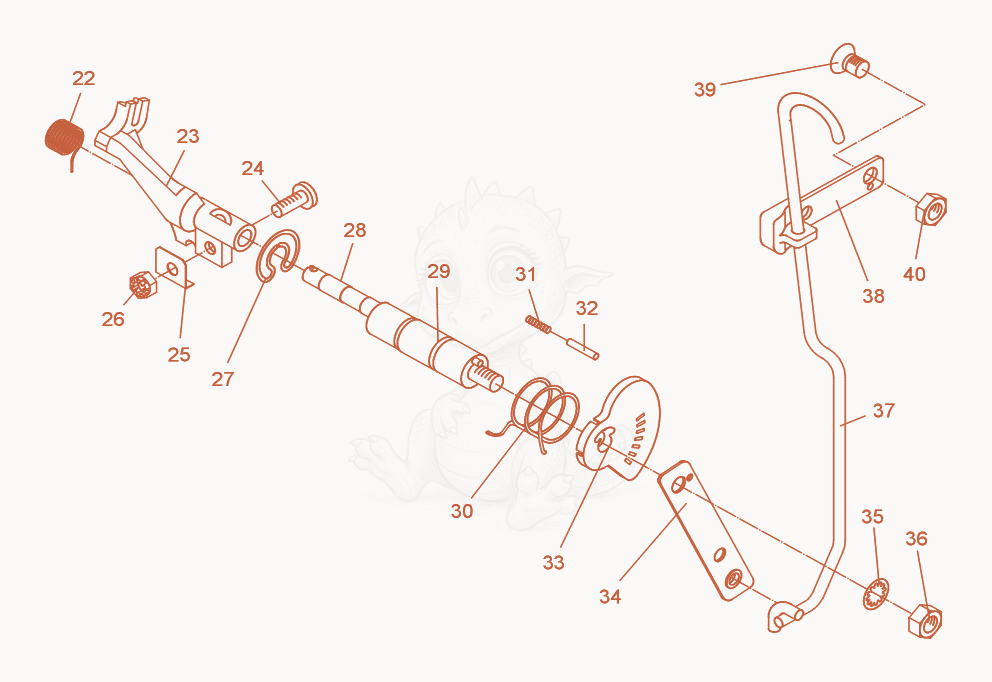 Exploded parts diagram of the Eccentric Shaft of a Wacker Neuson DPU2430F, with numbered balloons