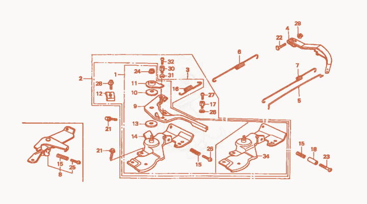 Exploded parts diagram of the Governor of a Wacker Neuson GV2500A, with numbered balloons