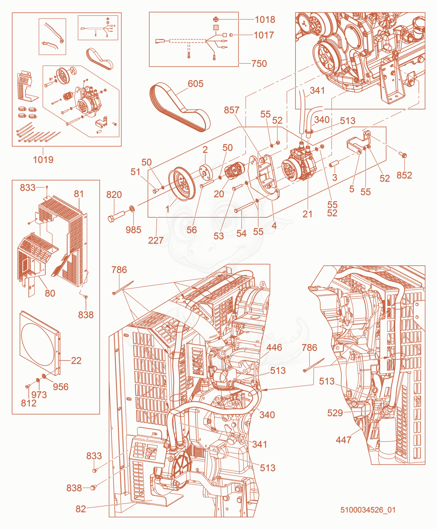 Exploded parts diagram of the Option - L3 of a Wacker Neuson G50, with numbered balloons