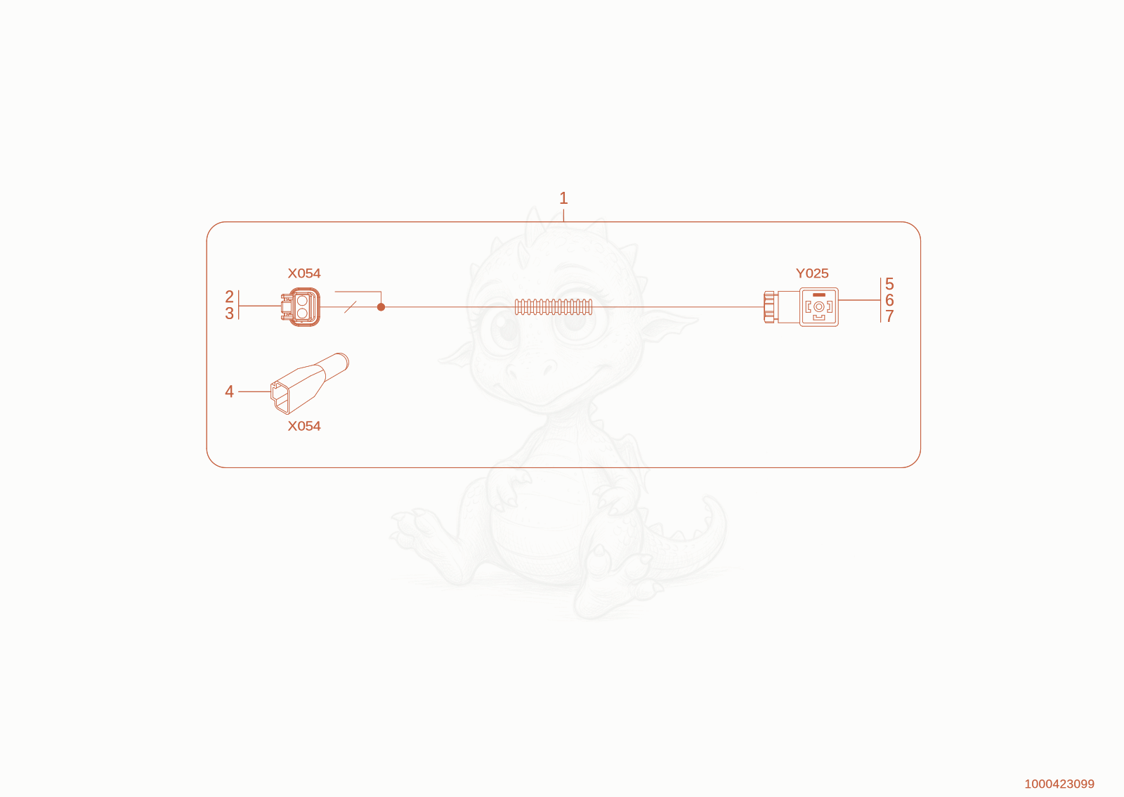 Exploded parts diagram of the Quickhitch facility wiring harnesses of a Wacker Neuson TH955(416-36), with numbered balloons