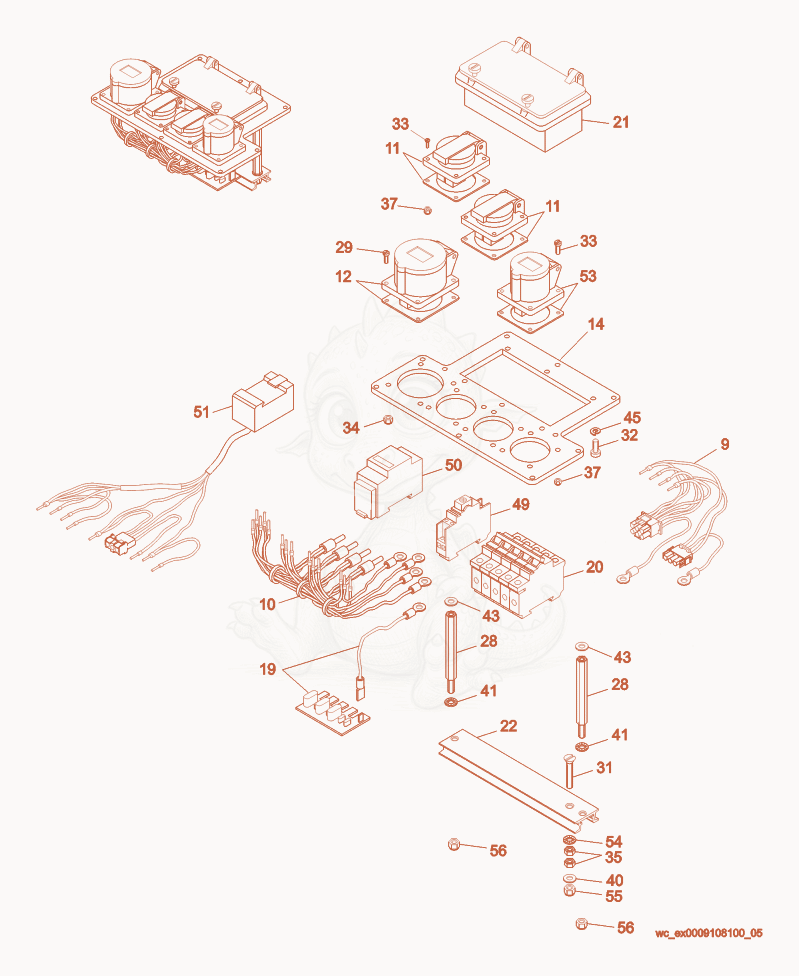 Exploded parts diagram of the Control Panel of a Wacker Neuson GS12AI, with numbered balloons