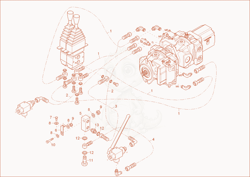 Exploded parts diagram of the TUBE of a Wacker Neuson DT12, with numbered balloons