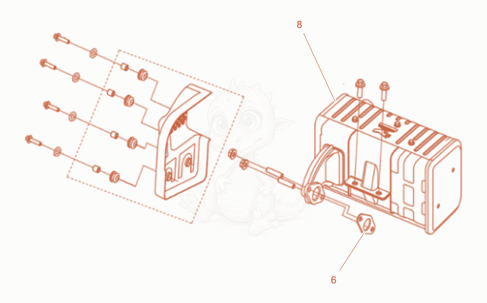 Exploded parts diagram of the Muffler cpl. of a Wacker Neuson GDS5500GLA, with numbered balloons