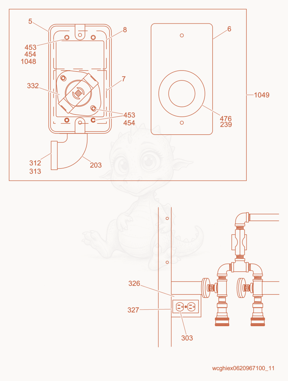 Exploded parts diagram of the Electrical Components of a Wacker Neuson E3000ES, with numbered balloons
