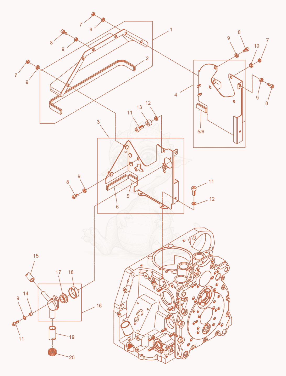 Exploded parts diagram of the Bleeder Valve of a Wacker Neuson DPU5045H, with numbered balloons