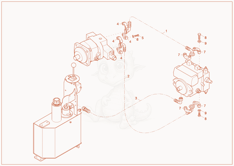 Exploded parts diagram of the TRAVELLING GEAR INSTALLATION of a Wacker Neuson 3501AA, with numbered balloons