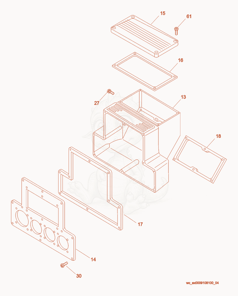 Exploded parts diagram of the Control Box of a Wacker Neuson GS12AI, with numbered balloons