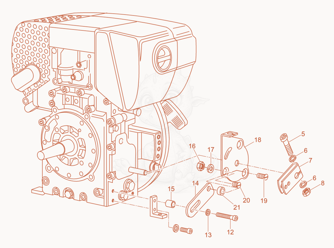 Exploded parts diagram of the Governor Bowden Cable of a Wacker Neuson DPS3060HV, with numbered balloons