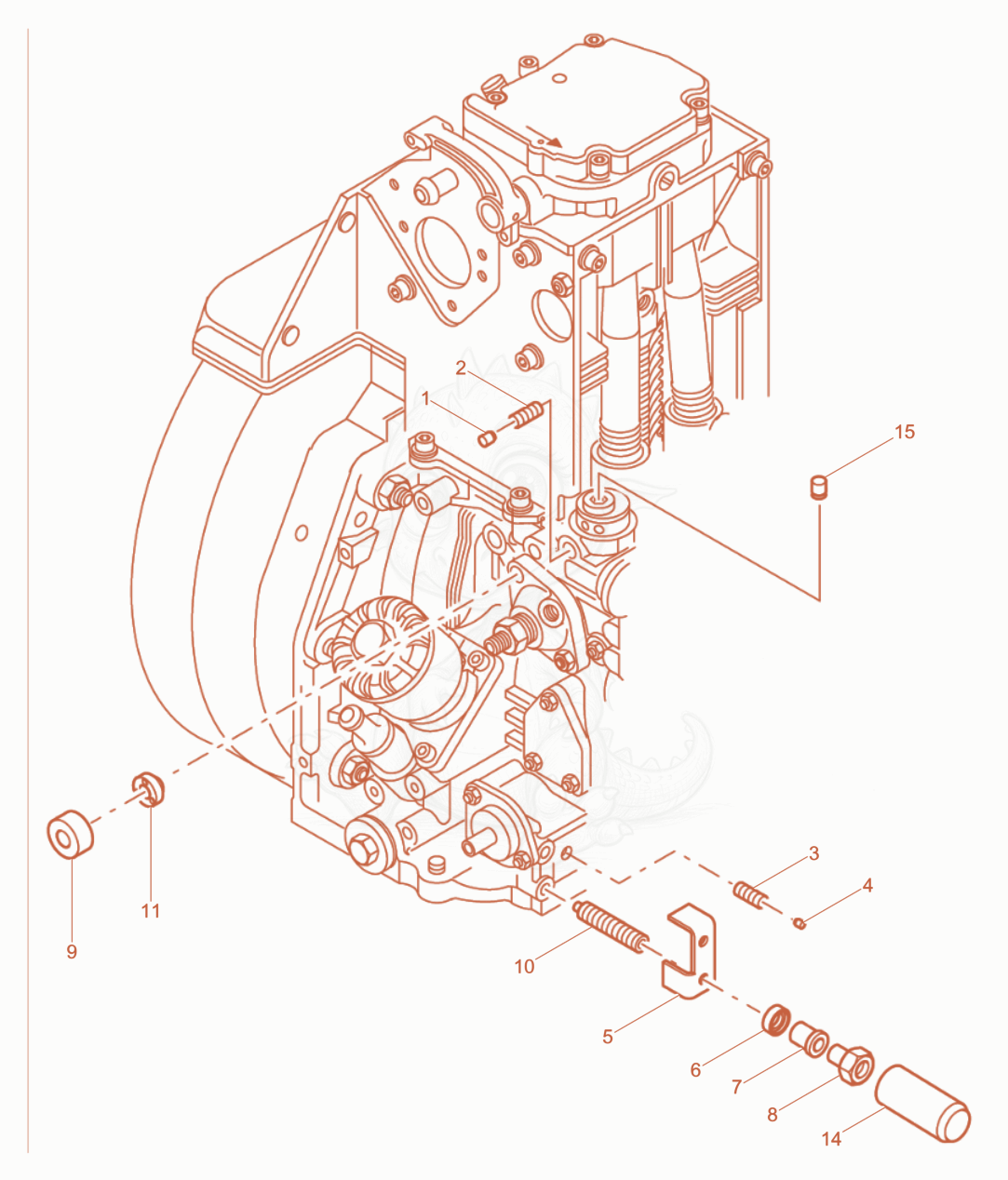 Exploded parts diagram of the Engine Equipment EPA of a Wacker Neuson RD7HF, with numbered balloons