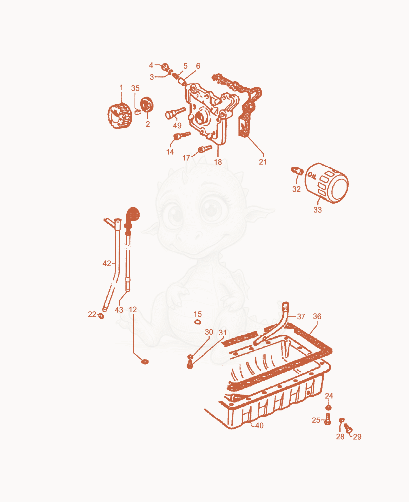 Exploded parts diagram of the Oil Pan of a Wacker Neuson RT56-SC2, with numbered balloons
