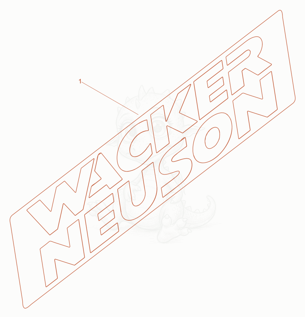 Exploded parts diagram of the Labels of a Wacker Neuson FUH35/2/42, with numbered balloons