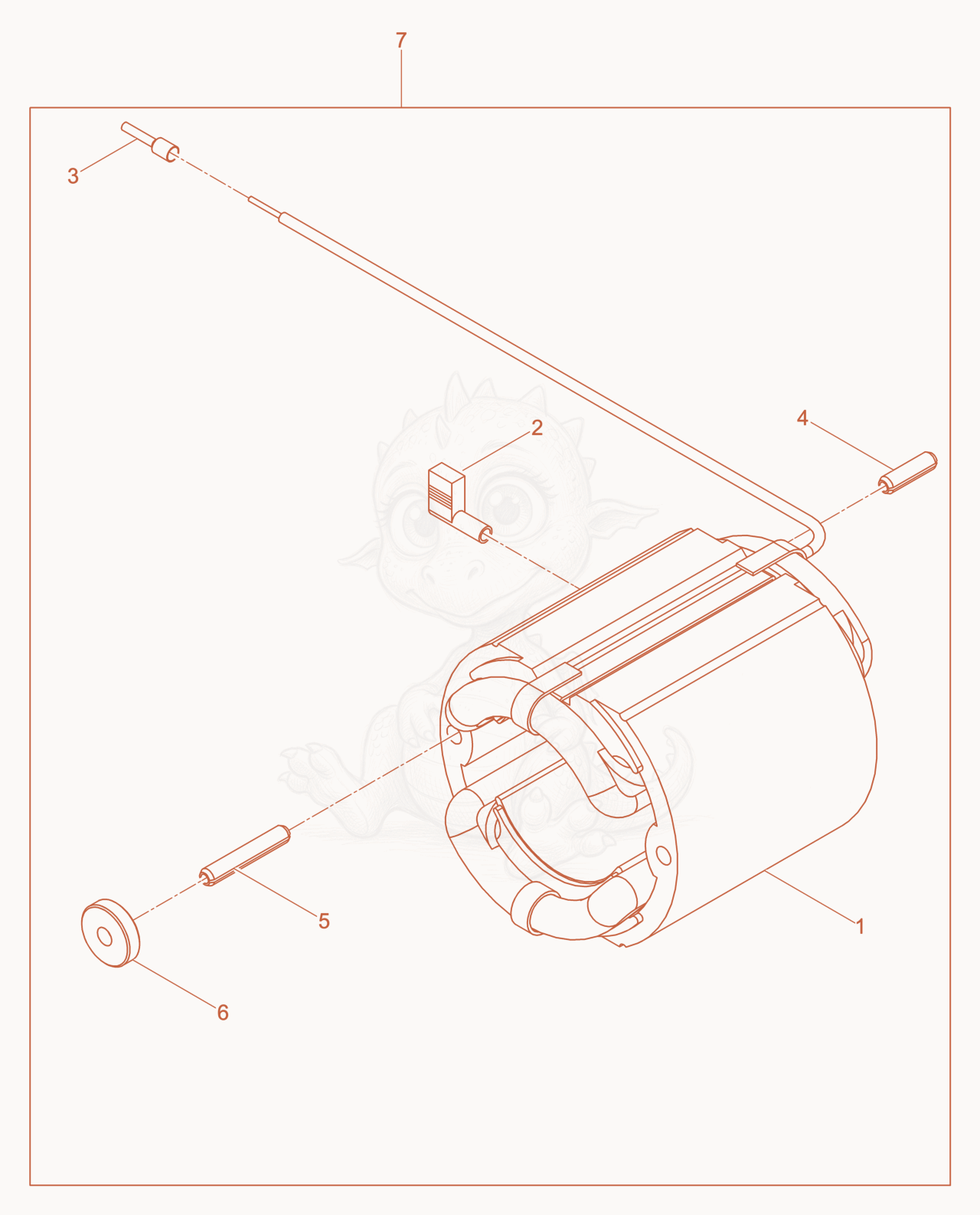 Exploded parts diagram of the Stator Set 115V of a Wacker Neuson M2000/120/UL, with numbered balloons