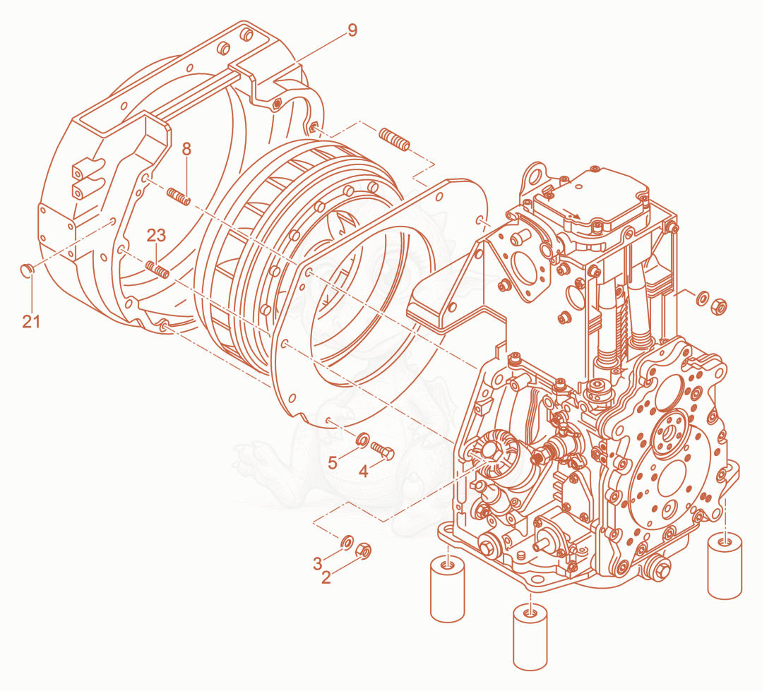Exploded parts diagram of the Connector housing of a Wacker Neuson DPU6555HEUS, with numbered balloons