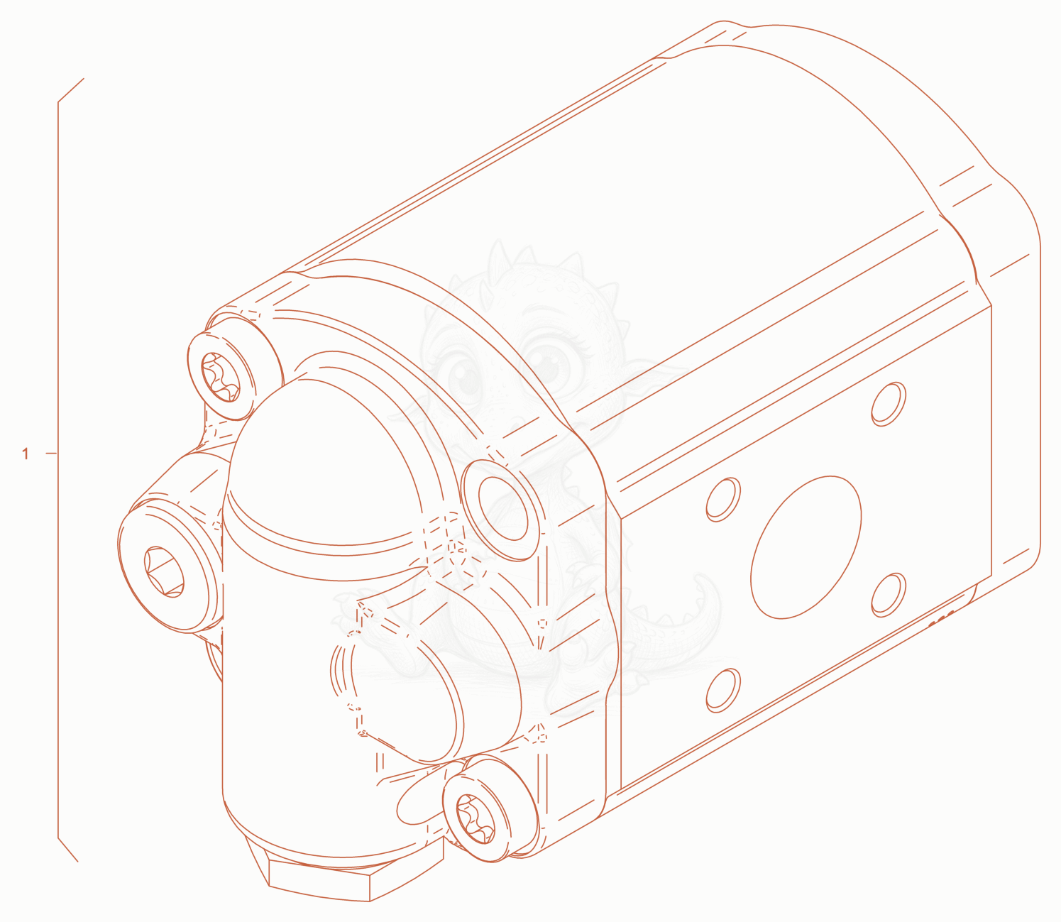 Exploded parts diagram of the pump of a Wacker Neuson RC110PUSROPS, with numbered balloons