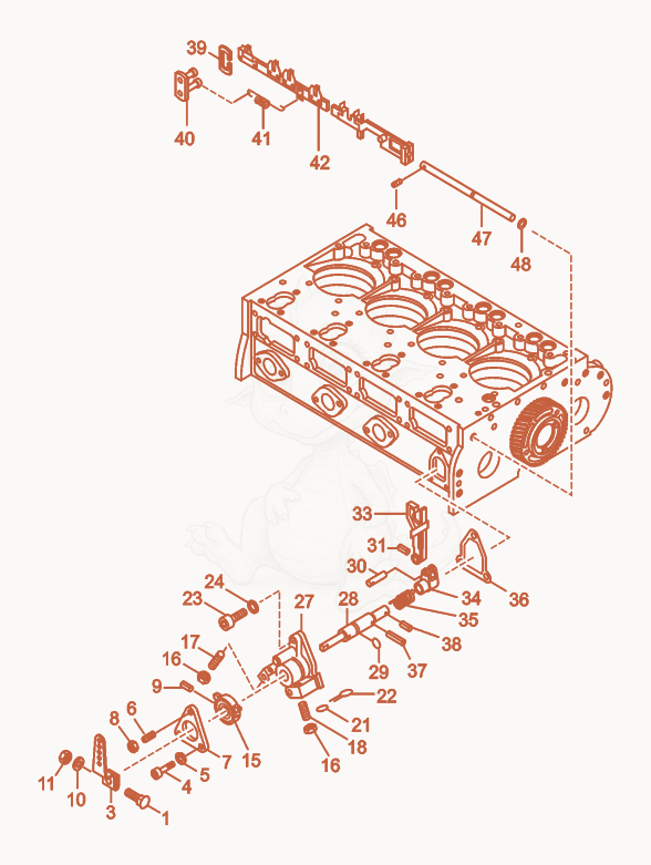 Exploded parts diagram of the Speed control module of a Wacker Neuson RD25, with numbered balloons