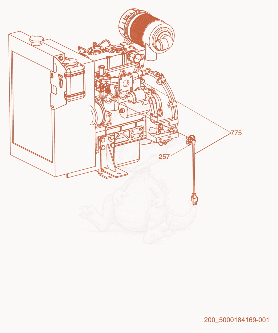 Exploded parts diagram of the Option-Engine Block Heater of a Wacker Neuson LTN6C, with numbered balloons