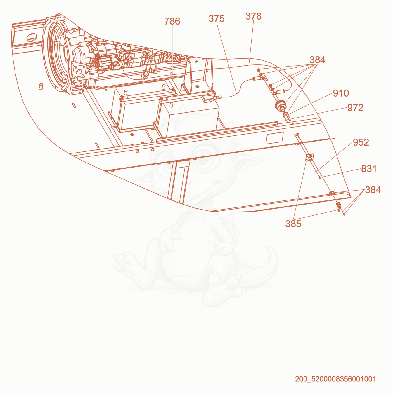 Exploded parts diagram of the Option- Battery Disconnect of a Wacker Neuson G230, with numbered balloons