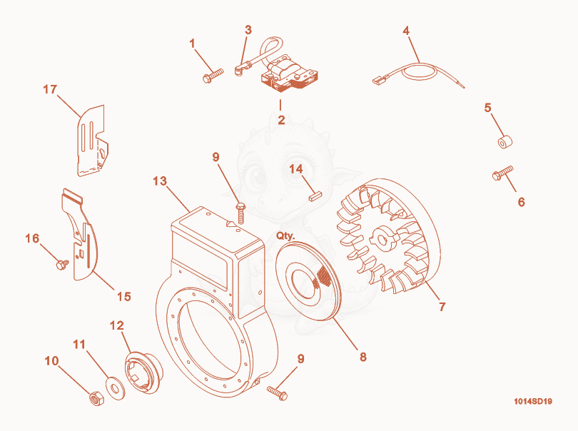 Exploded parts diagram of the Blower Housing of a Wacker Neuson CT36BDT, with numbered balloons