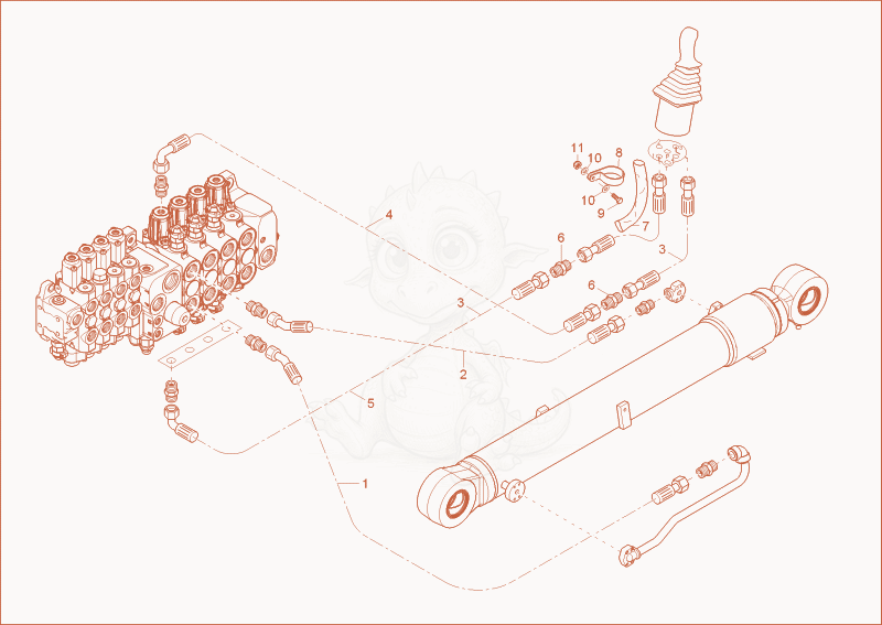 Exploded parts diagram of the LIFTING BOOM OPERATION of a Wacker Neuson 9503, with numbered balloons