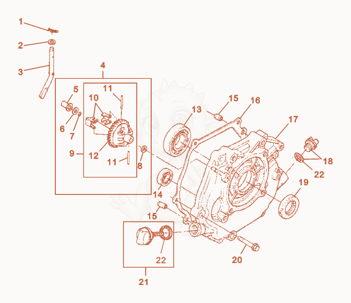 Exploded parts diagram of the Cover/Governor of a Wacker Neuson CT48AGP-E, with numbered balloons
