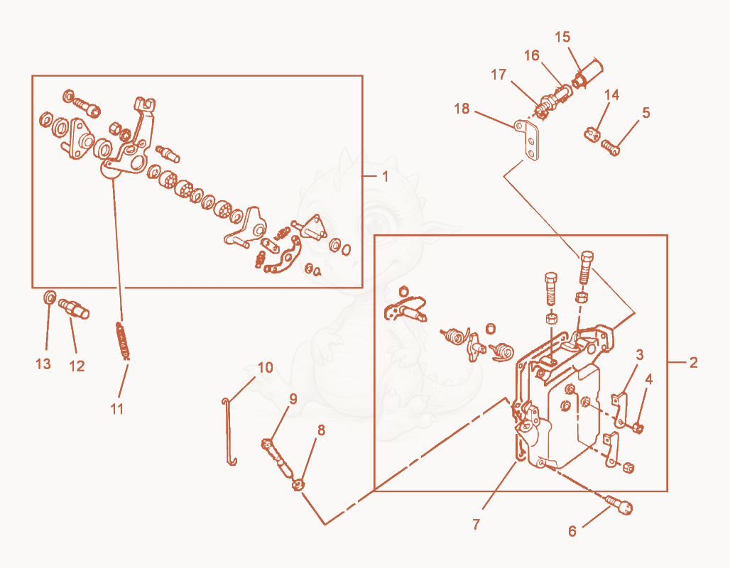 Exploded parts diagram of the Governor Control of a Wacker Neuson RT560, with numbered balloons