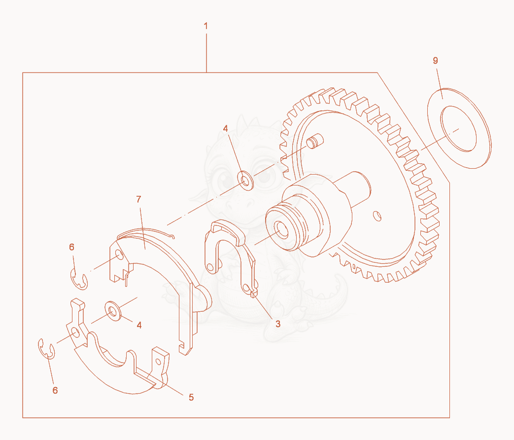 Exploded parts diagram of the Camshaft of a Wacker Neuson DPU2550H, with numbered balloons