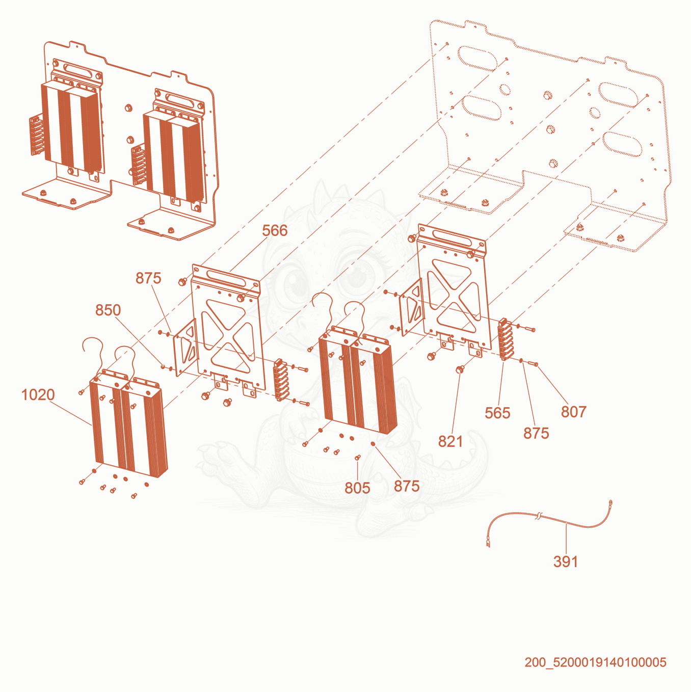 Exploded parts diagram of the Driver cpl. of a Wacker Neuson LTW6K-VS, with numbered balloons