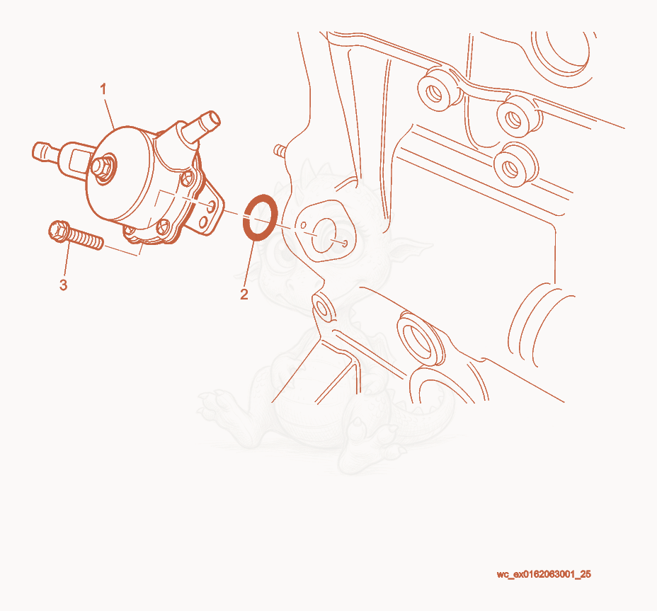 Exploded parts diagram of the Lift Pump of a Wacker Neuson RD27-120, with numbered balloons
