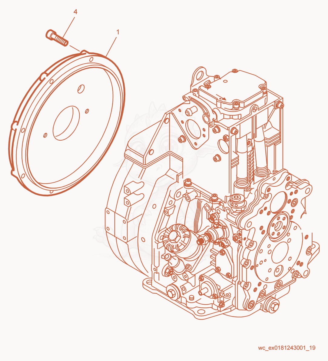 Exploded parts diagram of the Hydraulic Pump of a Wacker Neuson RD7H-S, with numbered balloons