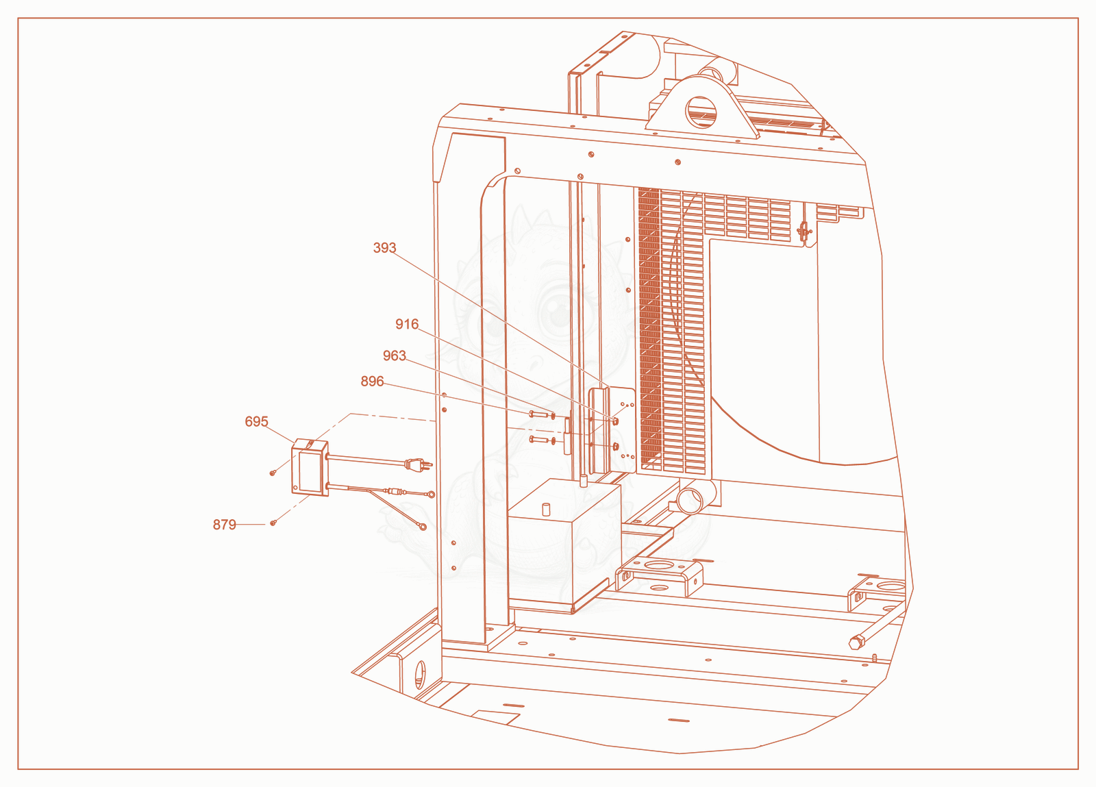 Exploded parts diagram of the Option-Battery Charger of a Wacker Neuson G150, with numbered balloons