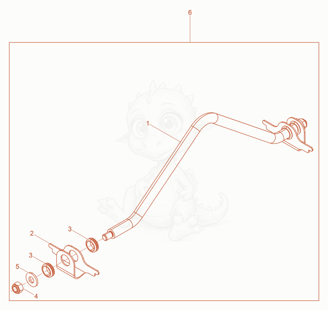 Exploded parts diagram of the Crane lifting eye cpl. of a Wacker Neuson GV2500A, with numbered balloons