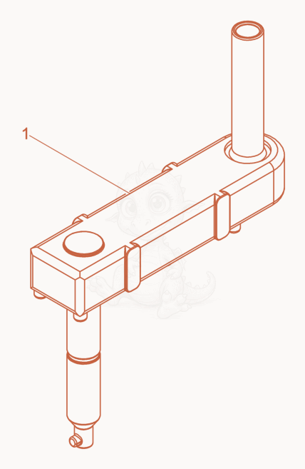 Despiece del Starting crank de una máquina Wacker Neuson DPU6555HECUS, con globos numerados
