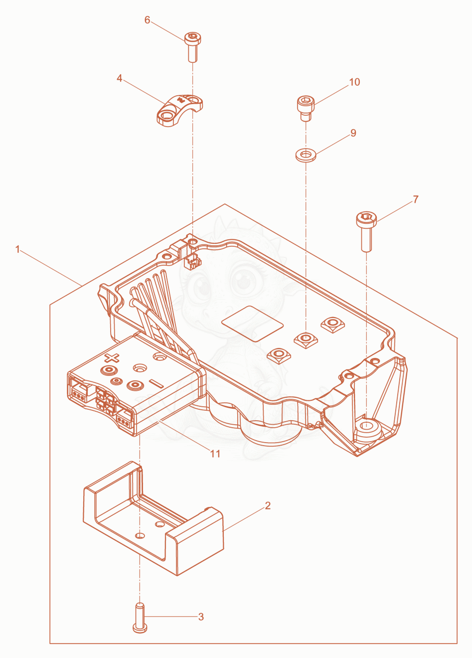 Exploded parts diagram of the Converter cpl. of a Wacker Neuson AS50E, with numbered balloons