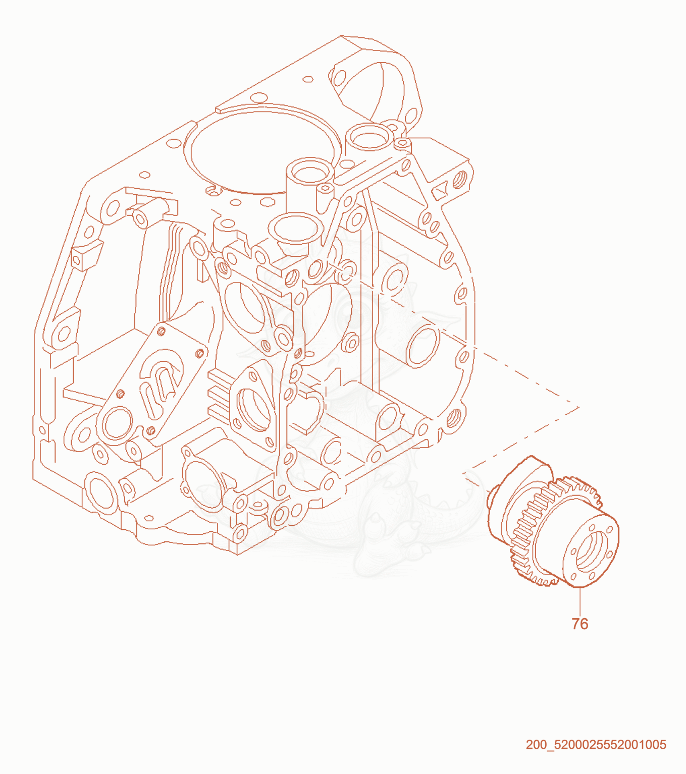 Exploded parts diagram of the Camshaft of a Wacker Neuson RD7HE, with numbered balloons