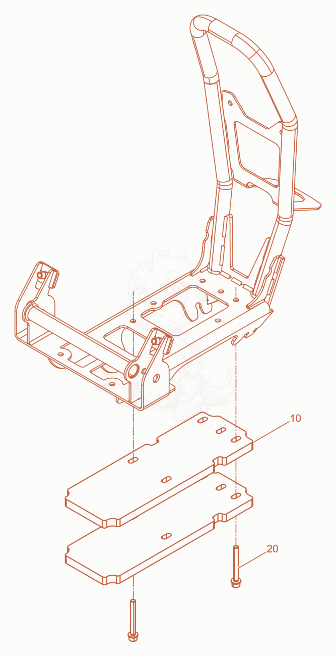 Exploded parts diagram of the Supplementary weight BPS 1340 of a Wacker Neuson XPSKMAT, with numbered balloons