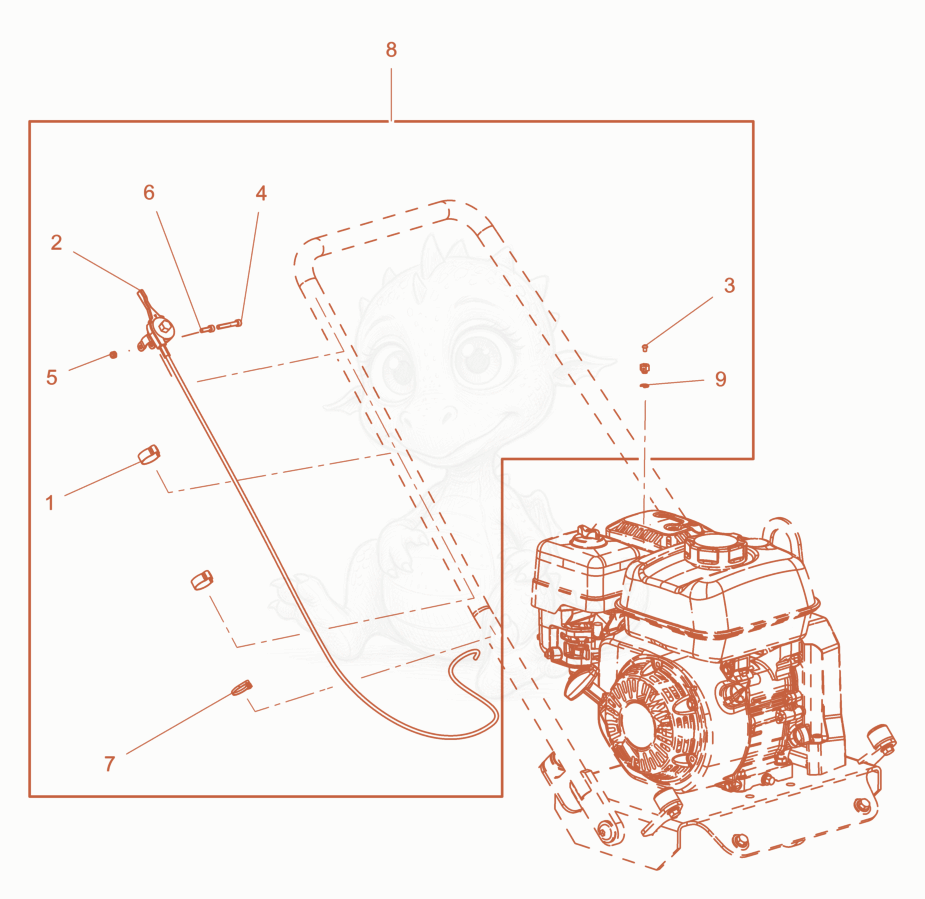 Despiece del Accessories de una máquina Wacker Neuson VP80GC-ST, con globos numerados