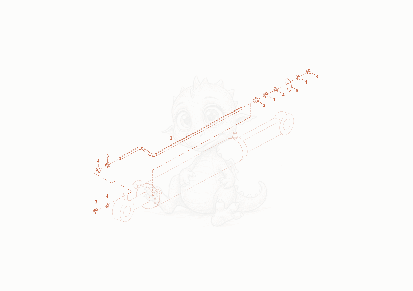 Exploded parts diagram of the Level indicator of a Wacker Neuson WL28E(A10-01), with numbered balloons